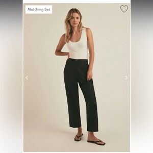 Favorite daughter “Bea” cropped pants with a double waist